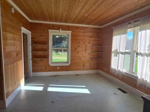main floor sitting room was used as a primary suite