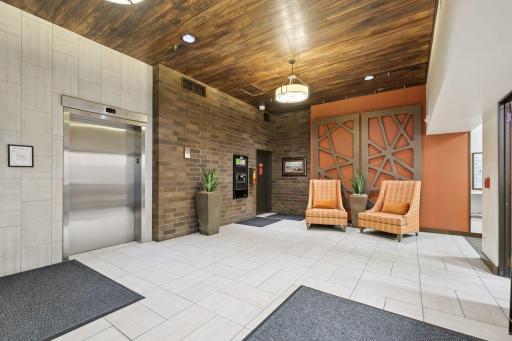 2nd out of two secured entries at the front of the building