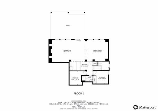 Lower Level Floor Plan 3887 Paradise Cove N.