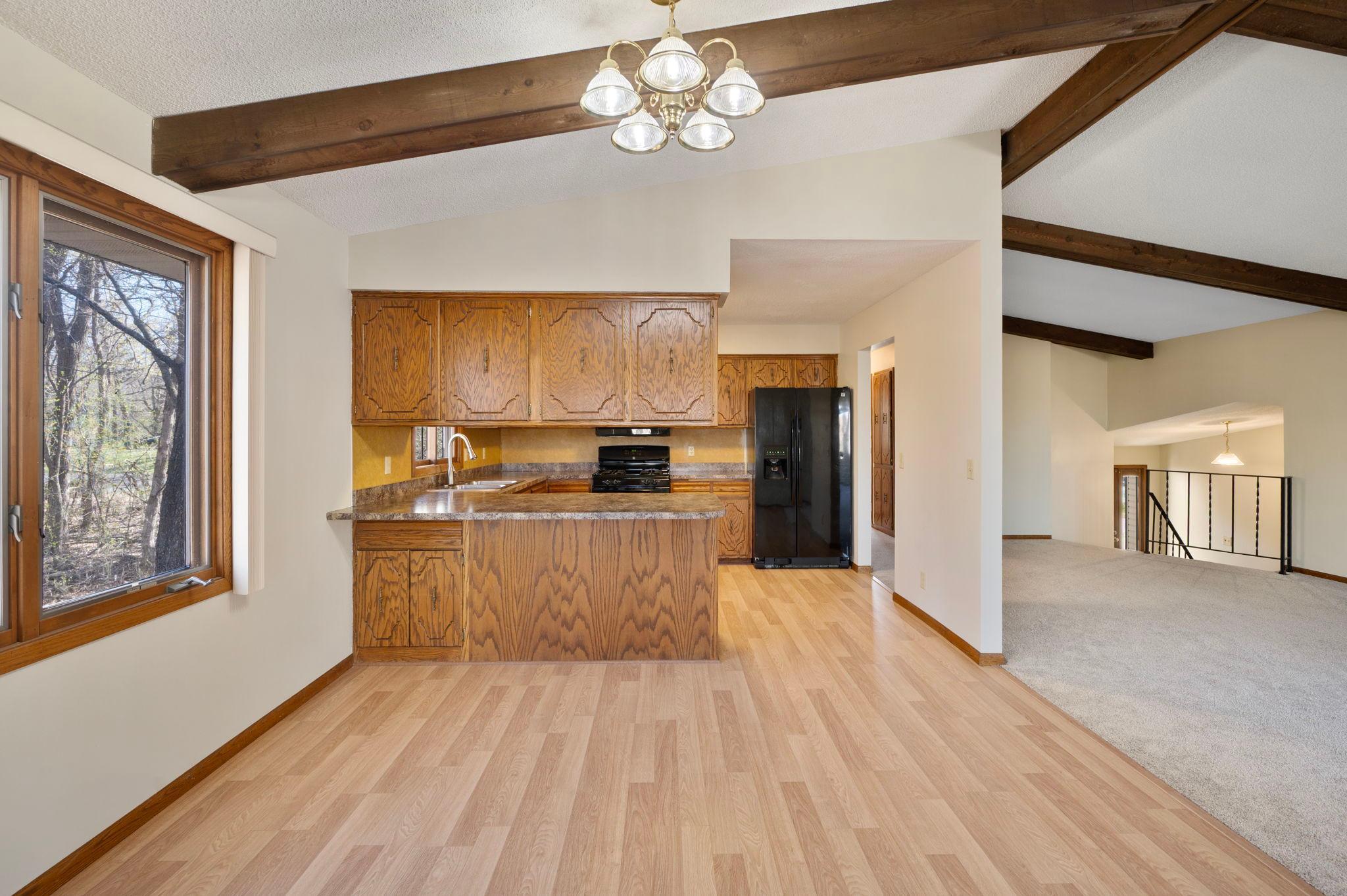 eat in kitchen, informal dining area, with new LVP flooring