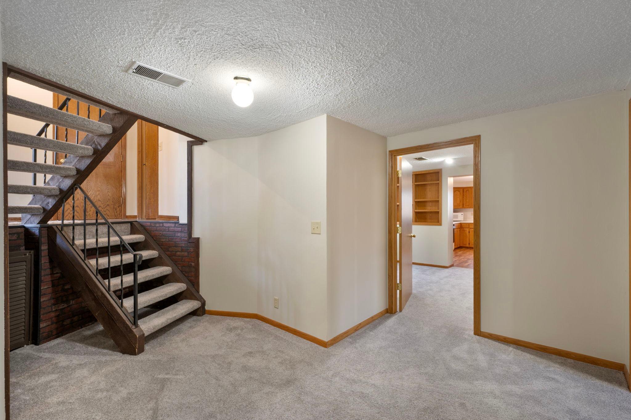 staircase going down to lower level