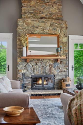 Functional floor to ceiling 2 story wood burning fireplace to enjoy on those cold MN nights.
