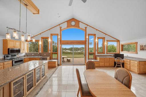 Kitchen, eat in area, several patio doors