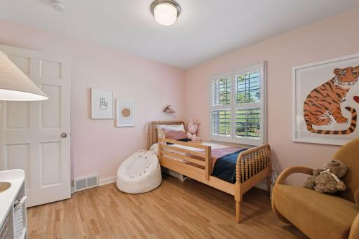 Third bedroom on the main floor - all bedrooms have plantation shutters
