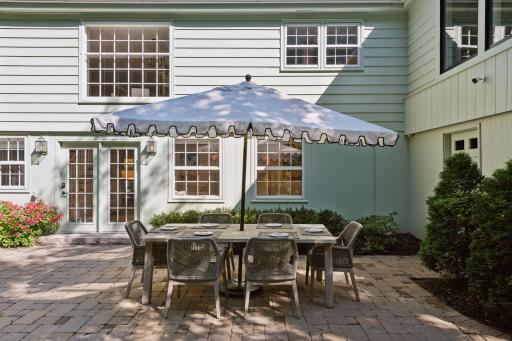 paver patio w pool and grilling station is perfect for summer BBQ's