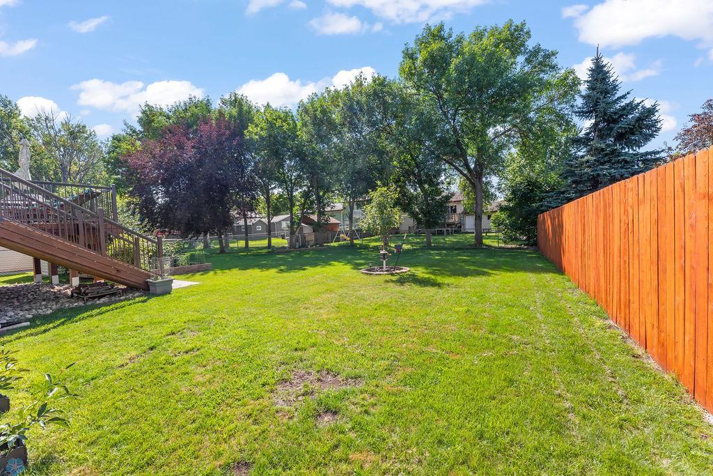 Backyard view 1, fenced