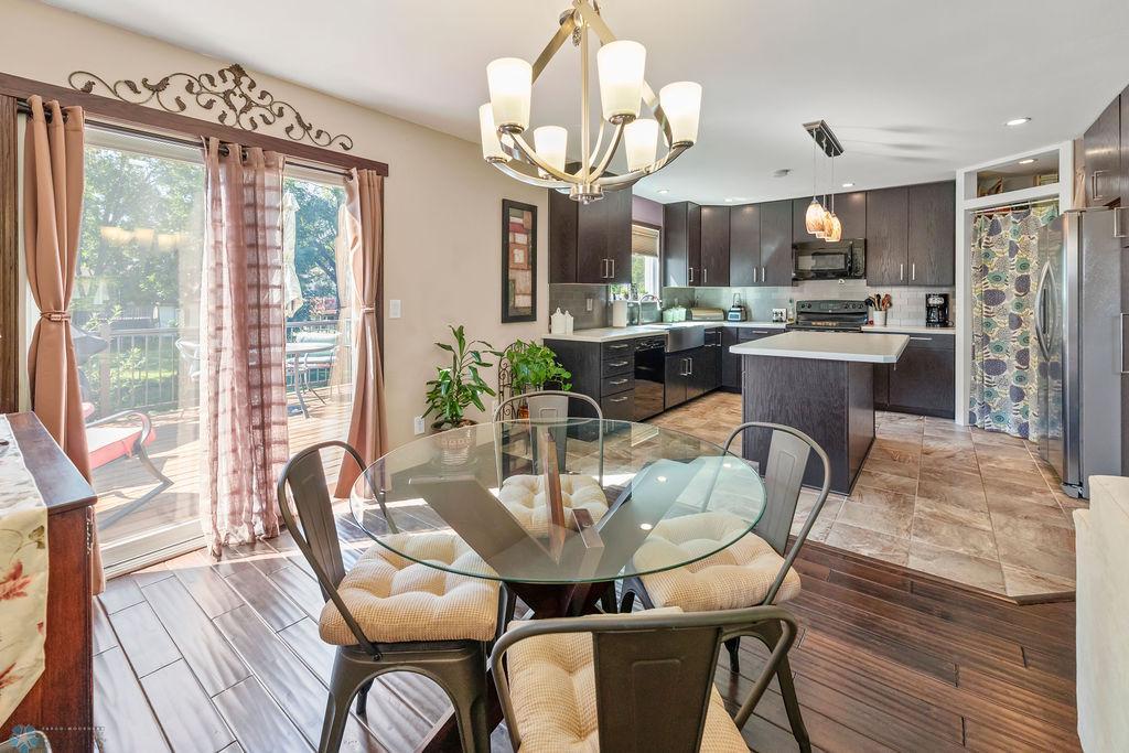 Dining/Kitchen, access to deck