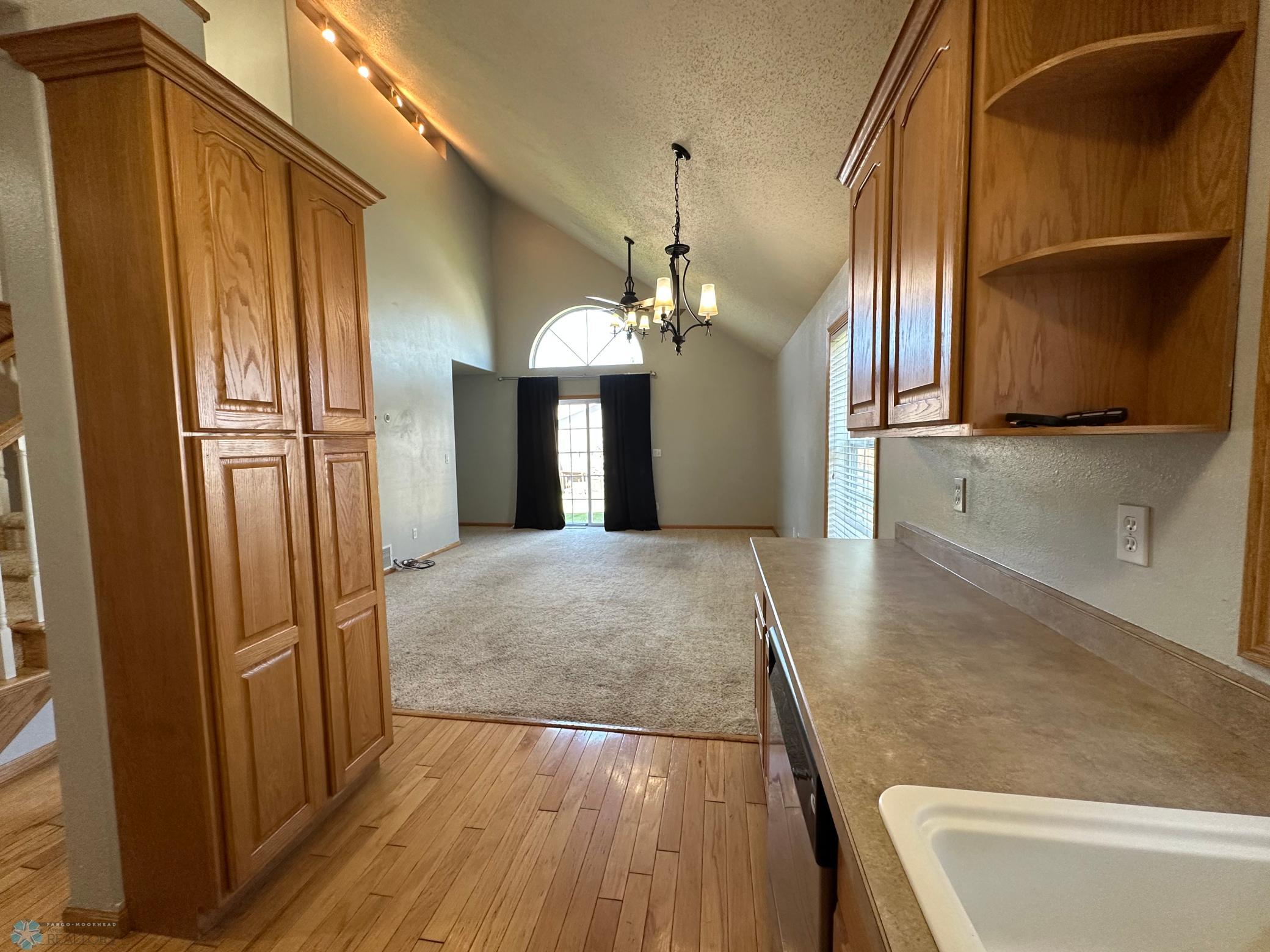 Open to Dining and Living Room