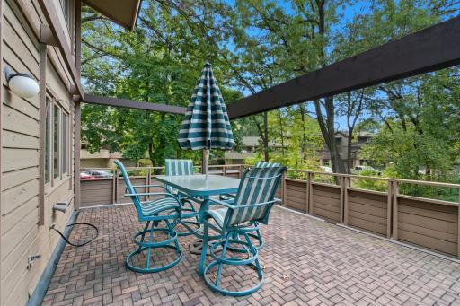 Enjoy any time of day on your huge deck. Outdoor deck furniture remains with the home.