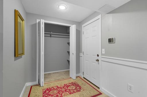 Spacious closet for those items needed to grab before you head out to your garage.