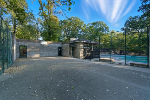 Basketball courts are part of the many amenities in Birnamwood