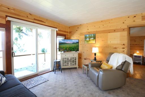 Through the patio door you'll step right out onto the deck