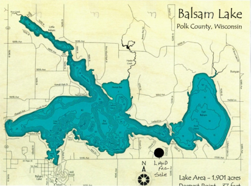 LAND FOR SALE - 13.90 ACRES BALSAM LAKE WIS