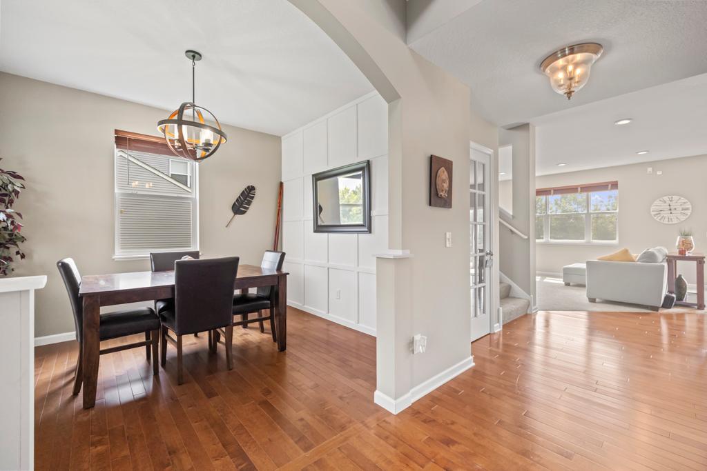Entryway looking towards formal dinging room and leading you towards kitchen and living room area