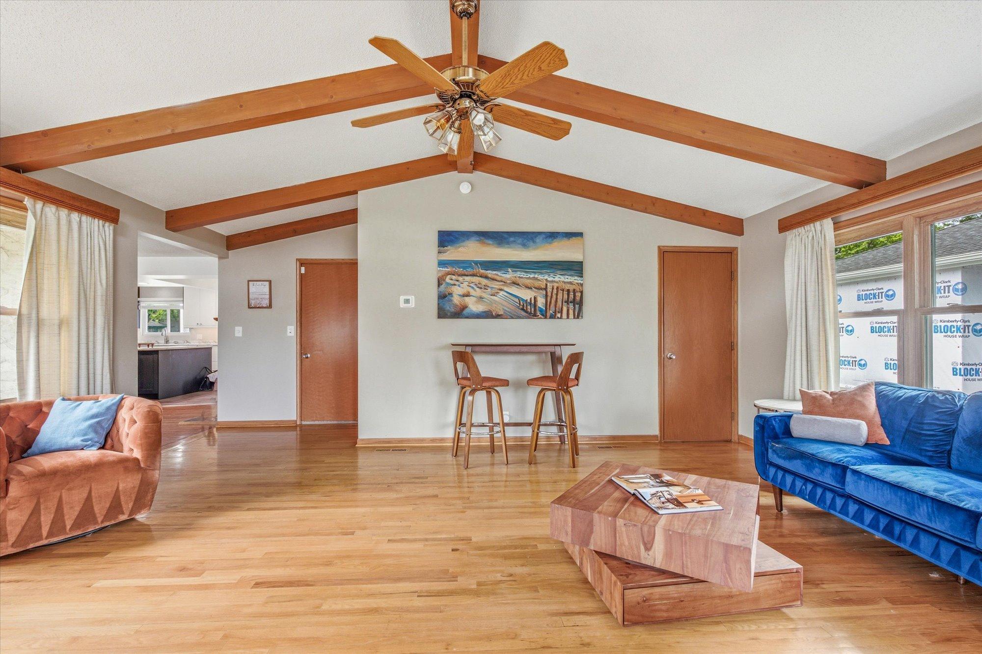The open-concept layout offers endless flexibility for entertaining.