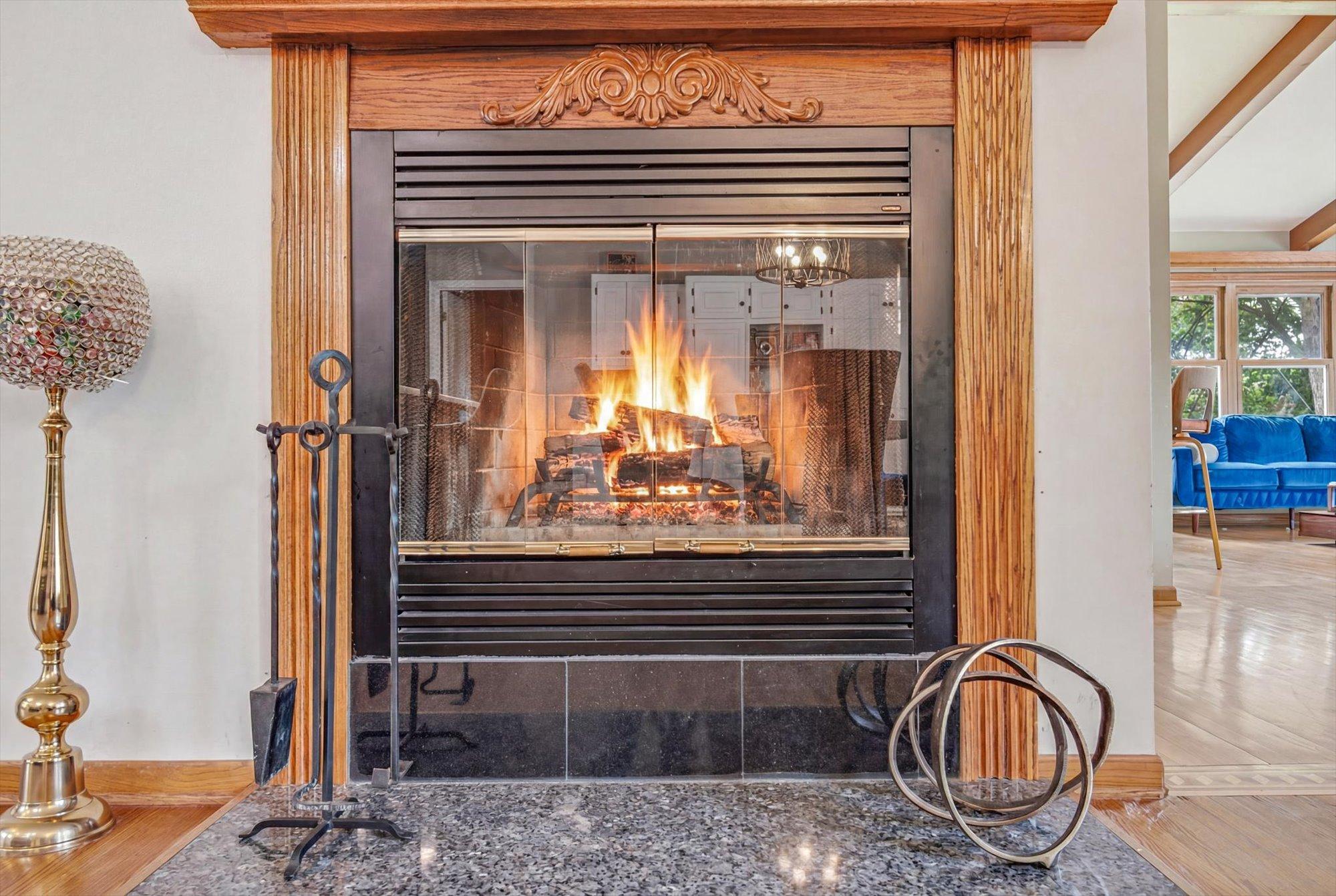 Cozy up beside the beautiful fireplace on chilly Minnesota evenings.
