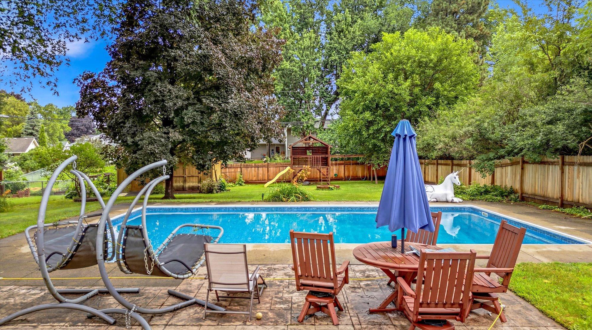 Spend summer days relaxing poolside with family and friends.