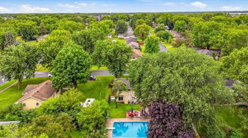 Take in sweeping aerial views of this beautiful New Hope neighborhood.