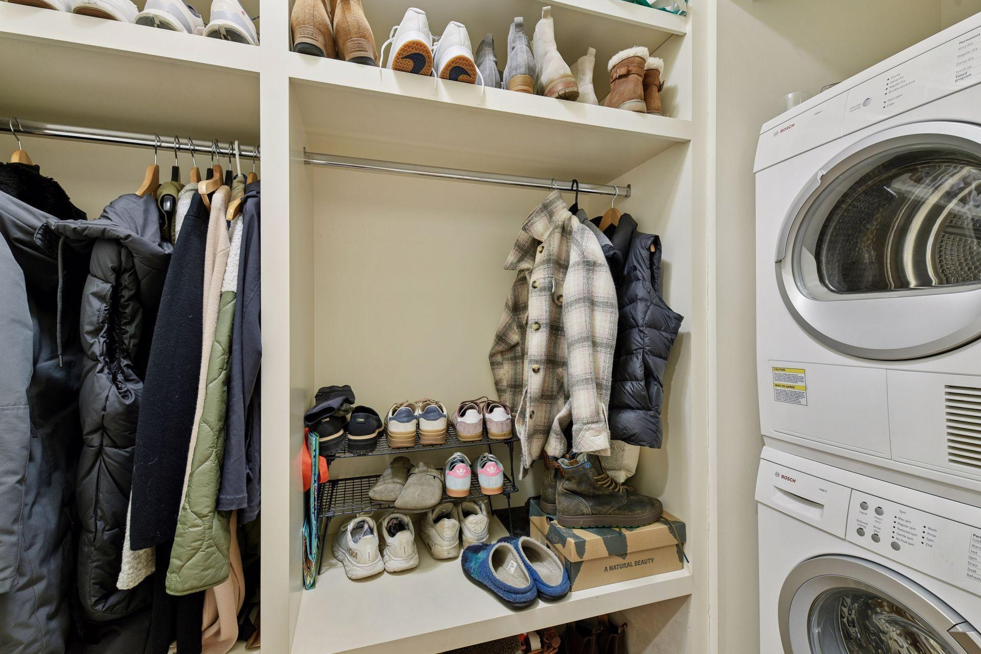 Thoughtfully designed, the Mud Room features built in cubbies, a boot bench, storage cabinetry and the main level laundry.