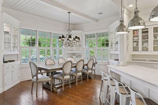 The Dining Room features vintage inspired built-ins and is the perfect setting for weekly evening meals, holiday celebrations and everything in between.