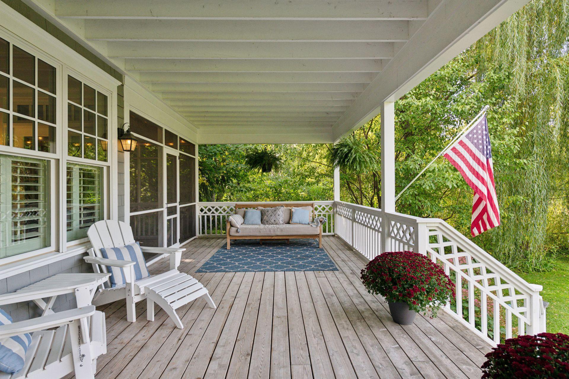 The spacious Deck spans the home and has become one of the family's favorite spaces to sit back and relax.