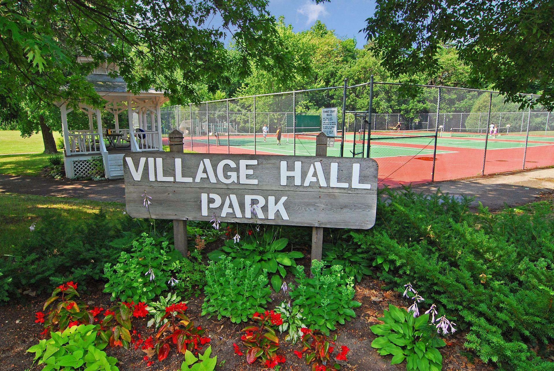 Village Hall Park is just a short stroll away and offers tennis courts, baseball diamond and a playground. In the winter you can enjoy a hockey and ice skating rink.