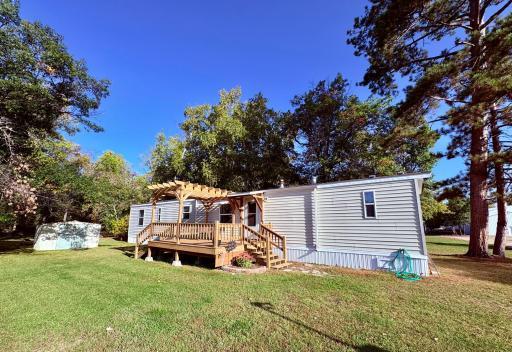 Newer deck with pergola