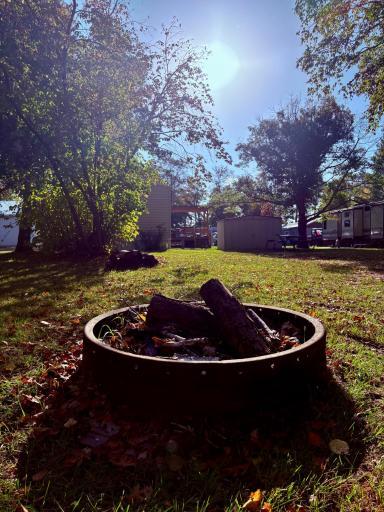 Firepit area in back