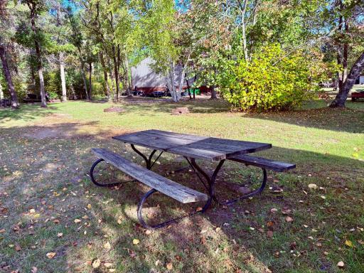 Picnic table in back