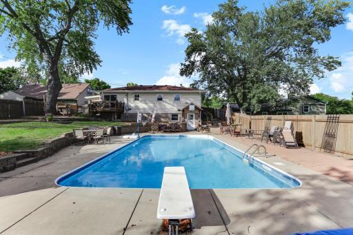 One- Level Home with Walkout basement with easy access to pool and yard.