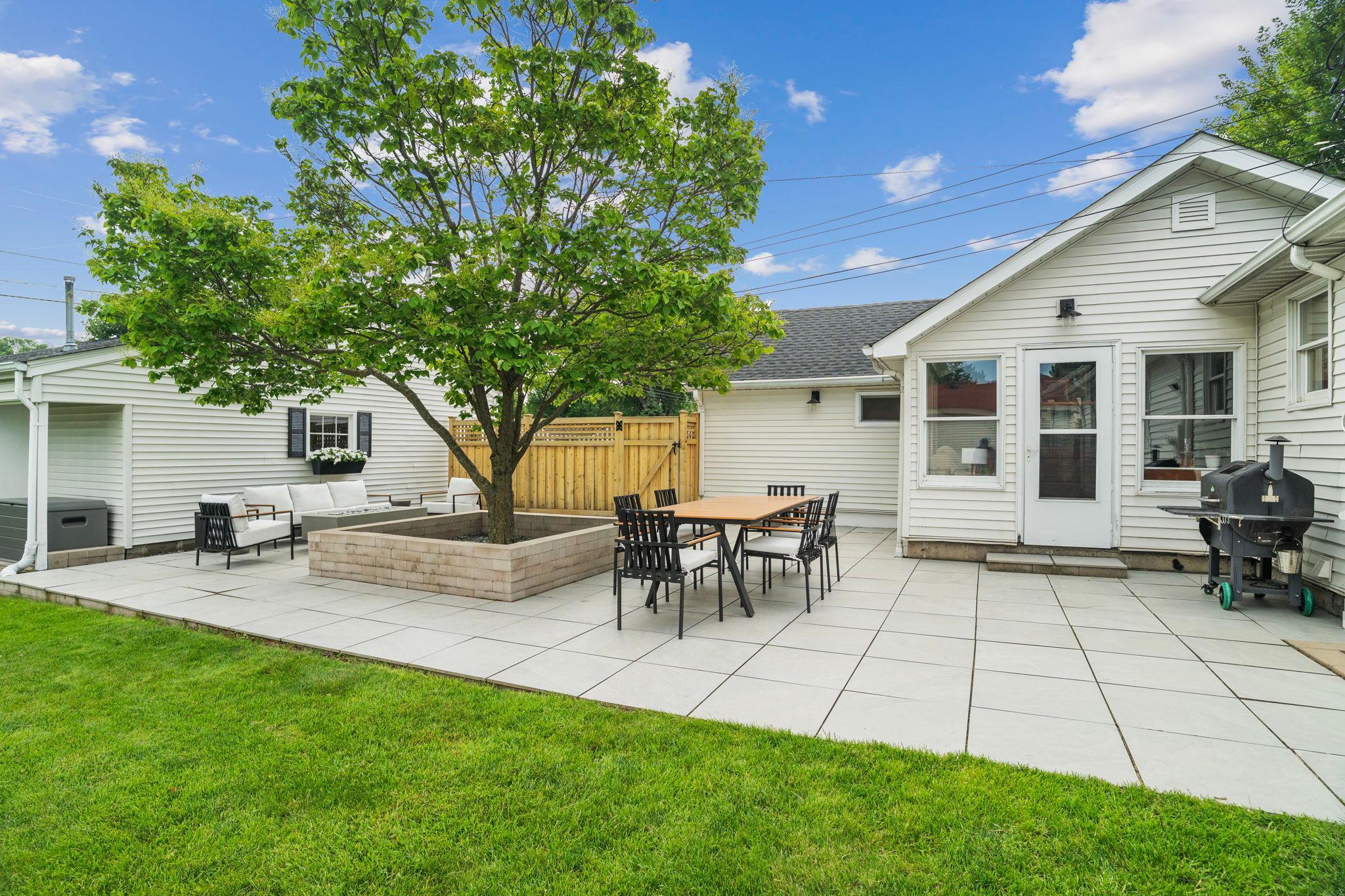 Expansive paver patio