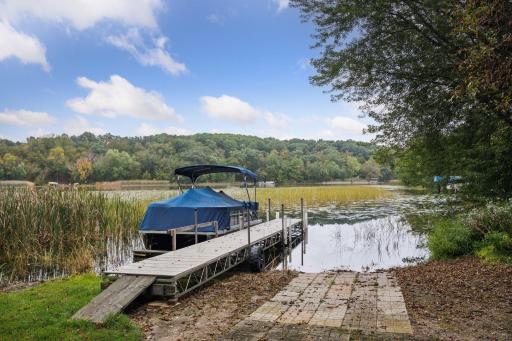 The dock is included with the sale. Turnkey and easy!