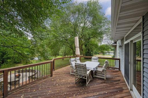 Enjoy peaceful mornings and outdoor dining on the expansive deck.