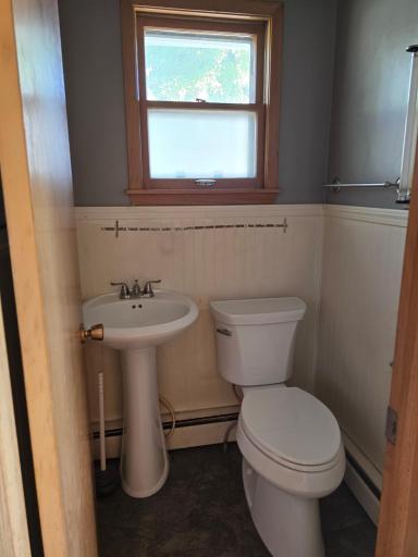Main floor half bathroom.