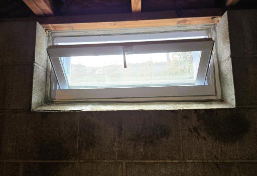 New windows in basement.