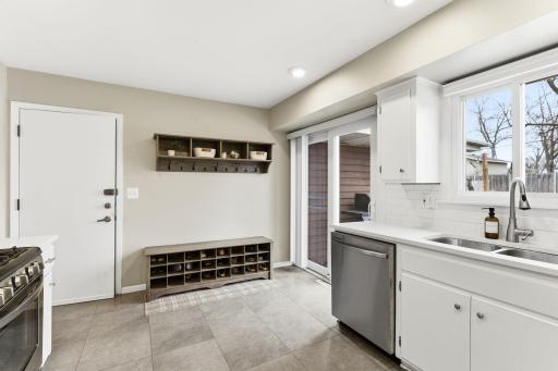 Kitchen with direct access to the attached garage, offering everyday convenience and a practical transition into the home.