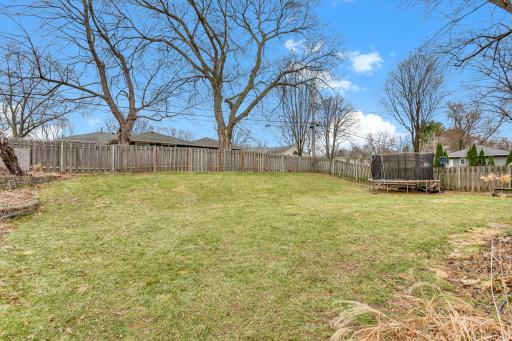 Generous backyard space with room for play, gardening, or future outdoor enhancements.