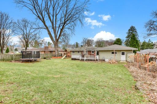 Fully usable yard with mature trees and plenty of open space to enjoy throughout the seasons.