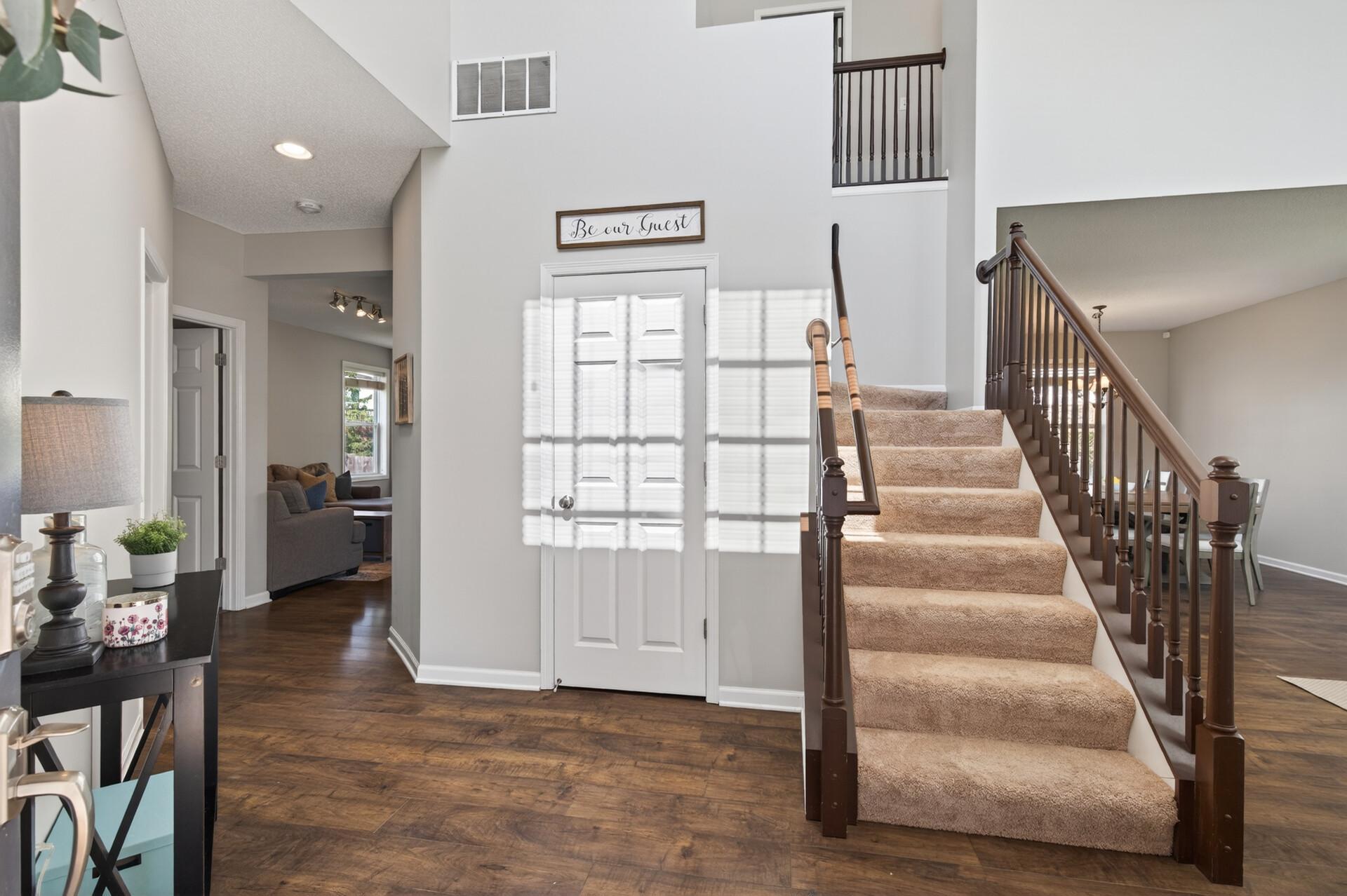 Front foyer with tall ceilings