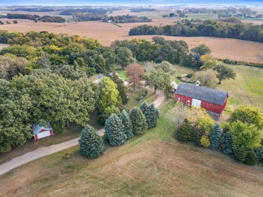 Twelve acres with a beautifully remodeled 1900s farmhouse, tucked among trees with multiple barns and outbuildings—your ideal country retreat