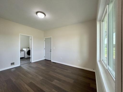 Sitting room with access to attached garage