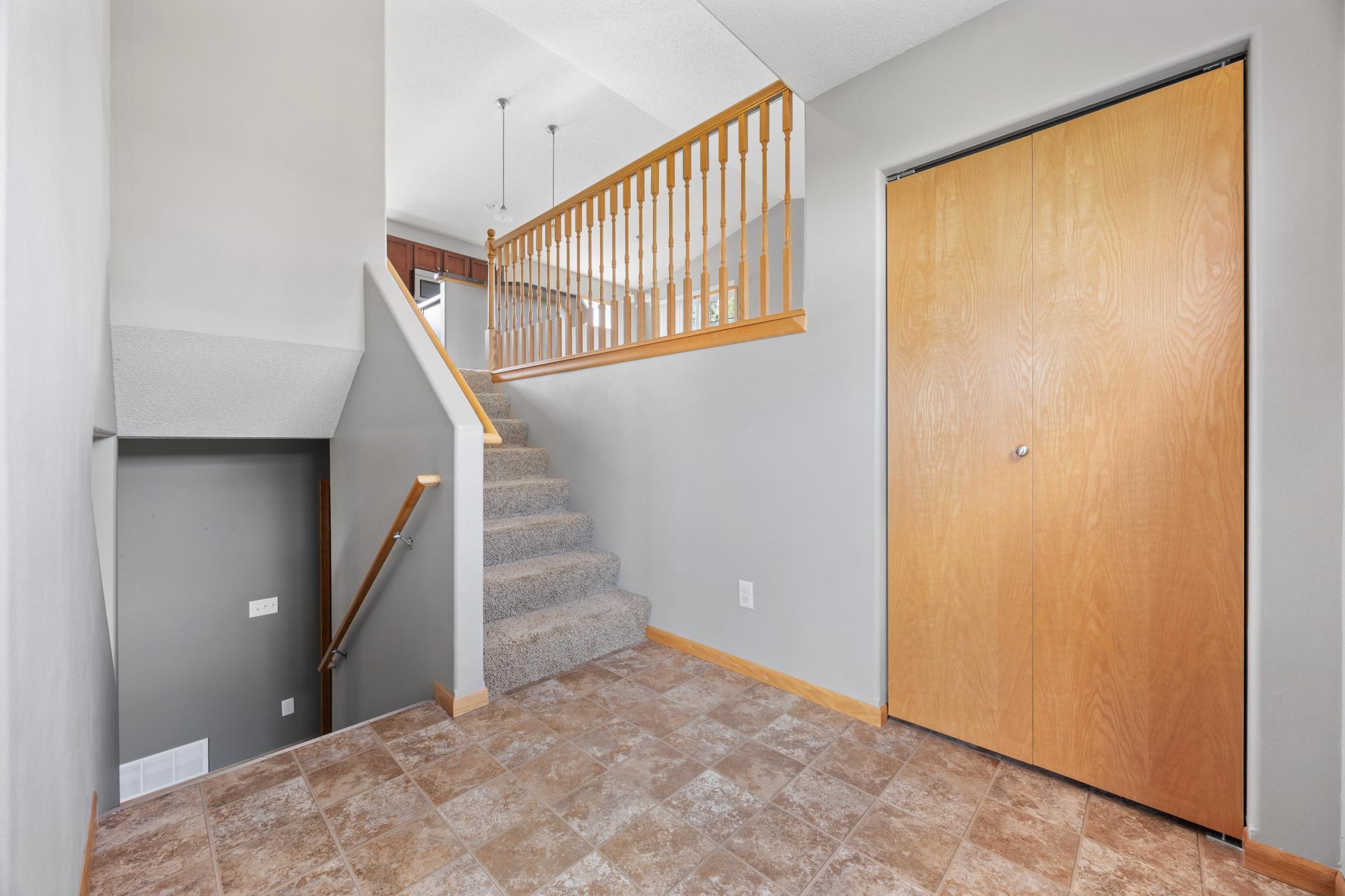 Large foyer with closet