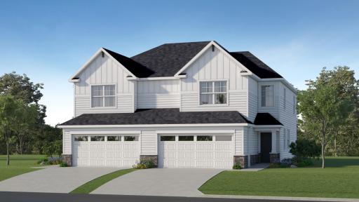 (Virtual rendering) Exterior rendering of the home, features will vary.