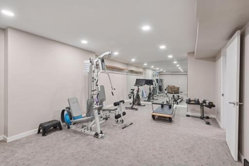 Lower level flex space. This room is very large and could be divided to add a fifth bedroom and still have an additional flex space.