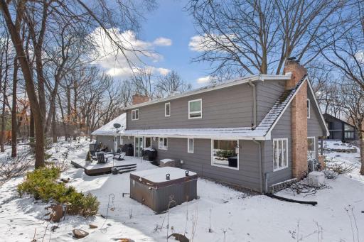 The backyard offers a hot tub and nice deck area for entertaining.