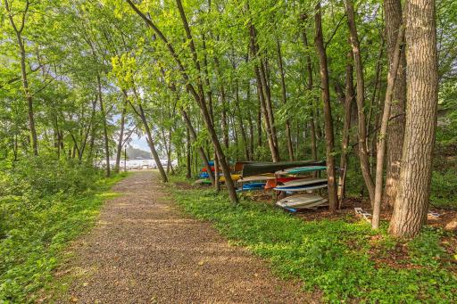 Access to the association beach and boat slips.