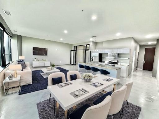 virtually staged living room to help visualize what the space could look like with furniture in place.