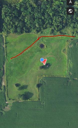Very small drainage ditch to keep land dry and feed into the pond.