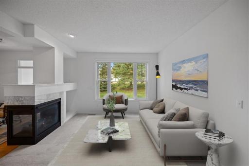 Virtually staged living room #2