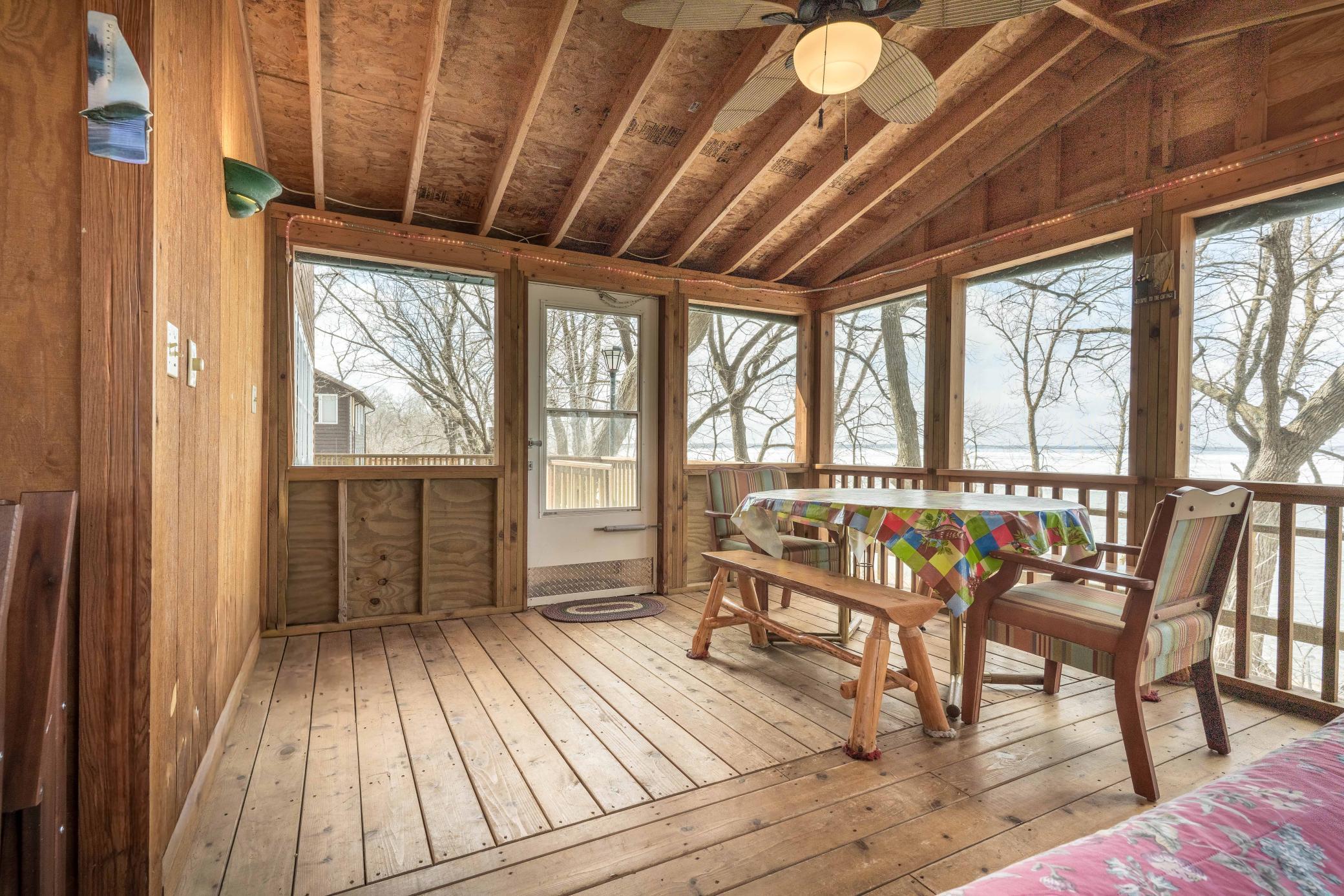 wrap around screened-in porch